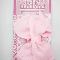 Headbands -Large Bow -Sparkle HB92-Pink