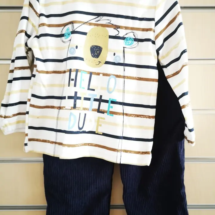 "Hello, little Dude" Cord Trouser Set 9272