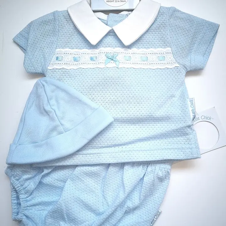 Boys 3pc Shorts Set with Ribbon 2377
