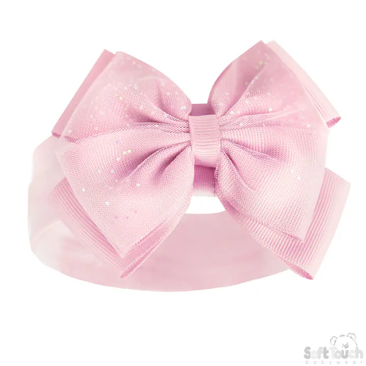 Headbands -Large Bow -Sparkle HB92-P A
