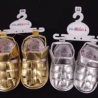 Gold and Silver baby Gladiator sandals