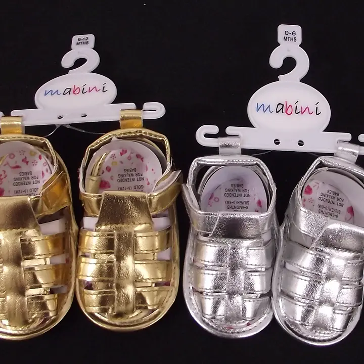 Gold and Silver baby Gladiator sandals