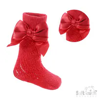  Pellerine knee high socks with a Heart Design & Satin Bow PS06