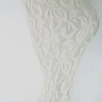 Cream Lace Tights - detail 