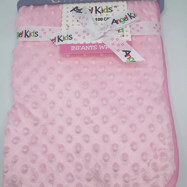 Dimple/Popcorn blanket - pram size
pink