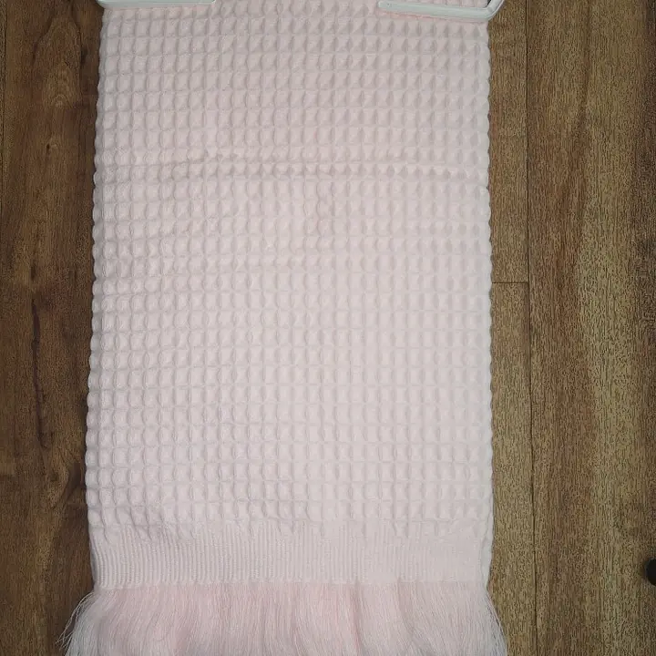Pink Waffle Hanger Shawl 