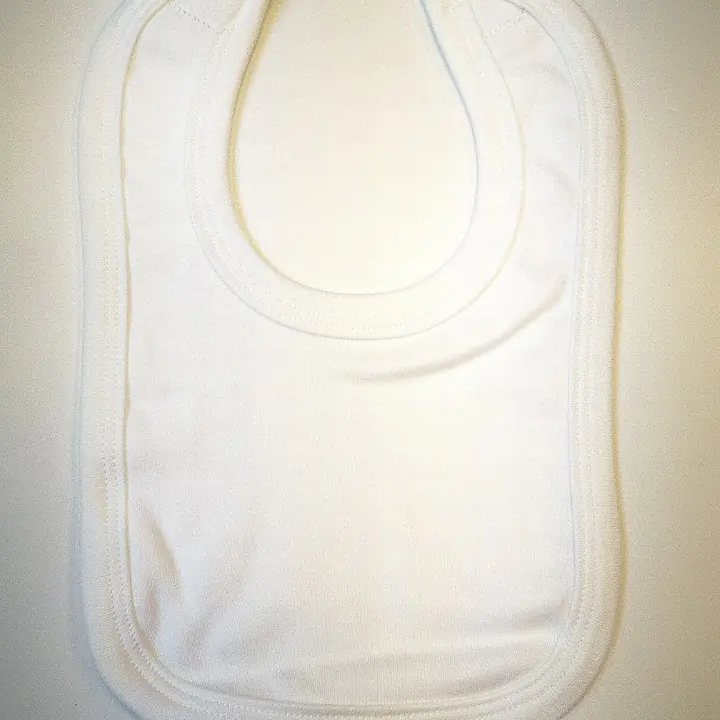 Bibs- White Cotton Velcro 