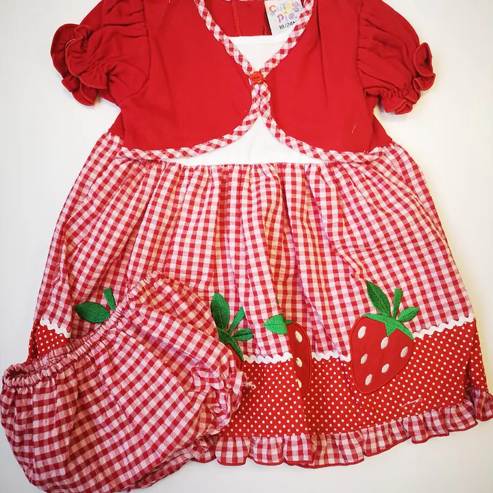 Baby cardigan dress "Strawberry" 1186