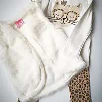  3pc Furry Gilet Set Set S18951