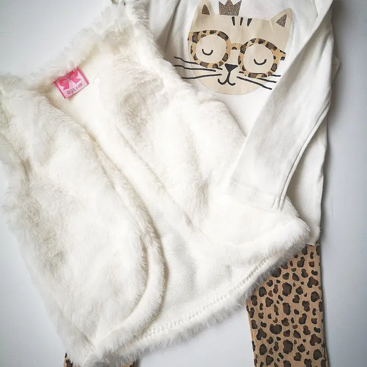  3pc Furry Gilet Set Set S18951