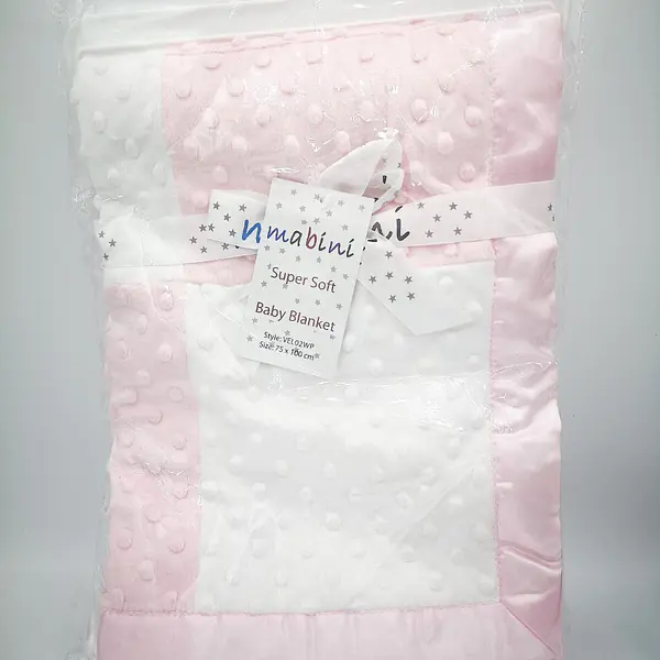 Dimple blanket - pram size
Pink & White 