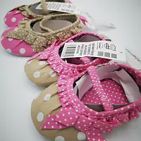 Pram Shoes / Bootees "polka dots & bow" bg1450