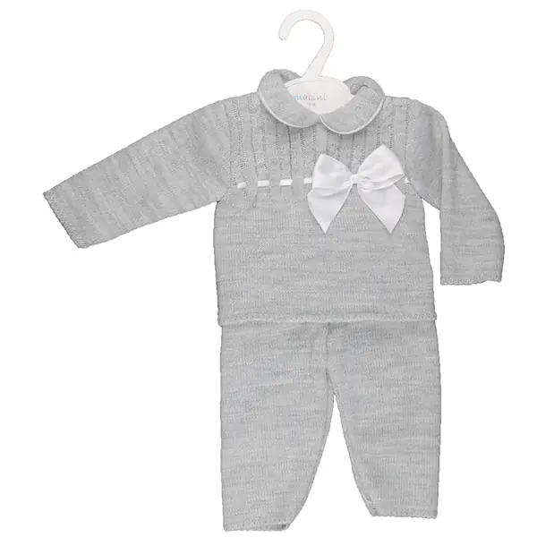Grey Pram Suit with Ribbon
622