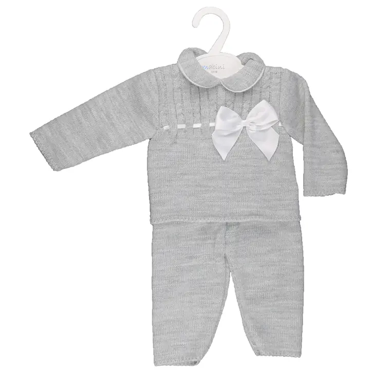 Grey Pram Suit with Ribbon
622