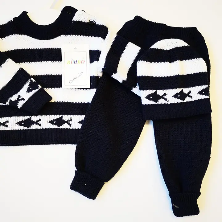 Bimbo Pram Suit-Navy