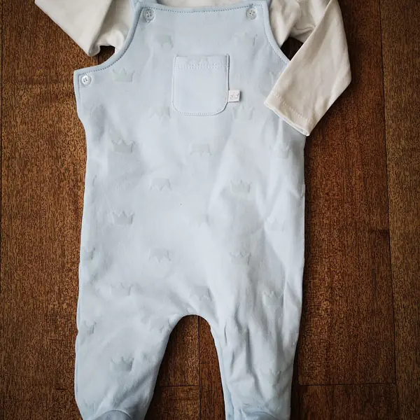 Boys Dungaree Set 20817- Crown Logo all over