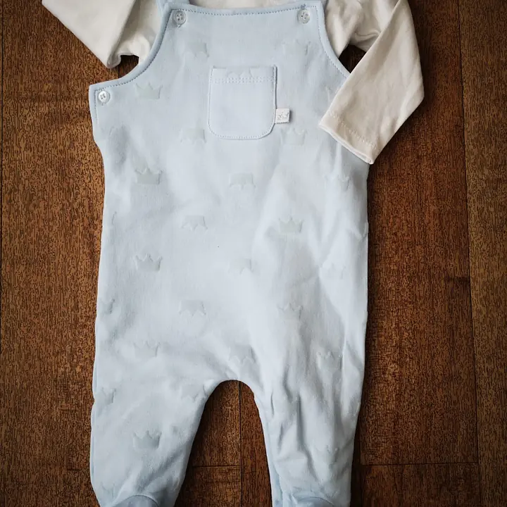Boys Dungaree Set 20817- Crown Logo all over