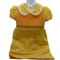 2305 Yellow Smock Dress 
