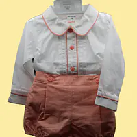 7012 Orange Shorts Set 
