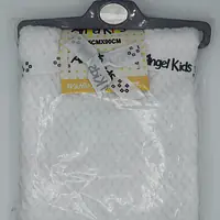 White Fleece Blanket  Waffle Design Wrap 6400